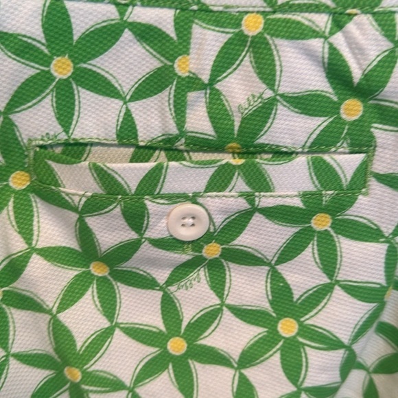 Lilly Pulitzer white capris with green and yellow - Picture 5 of 9